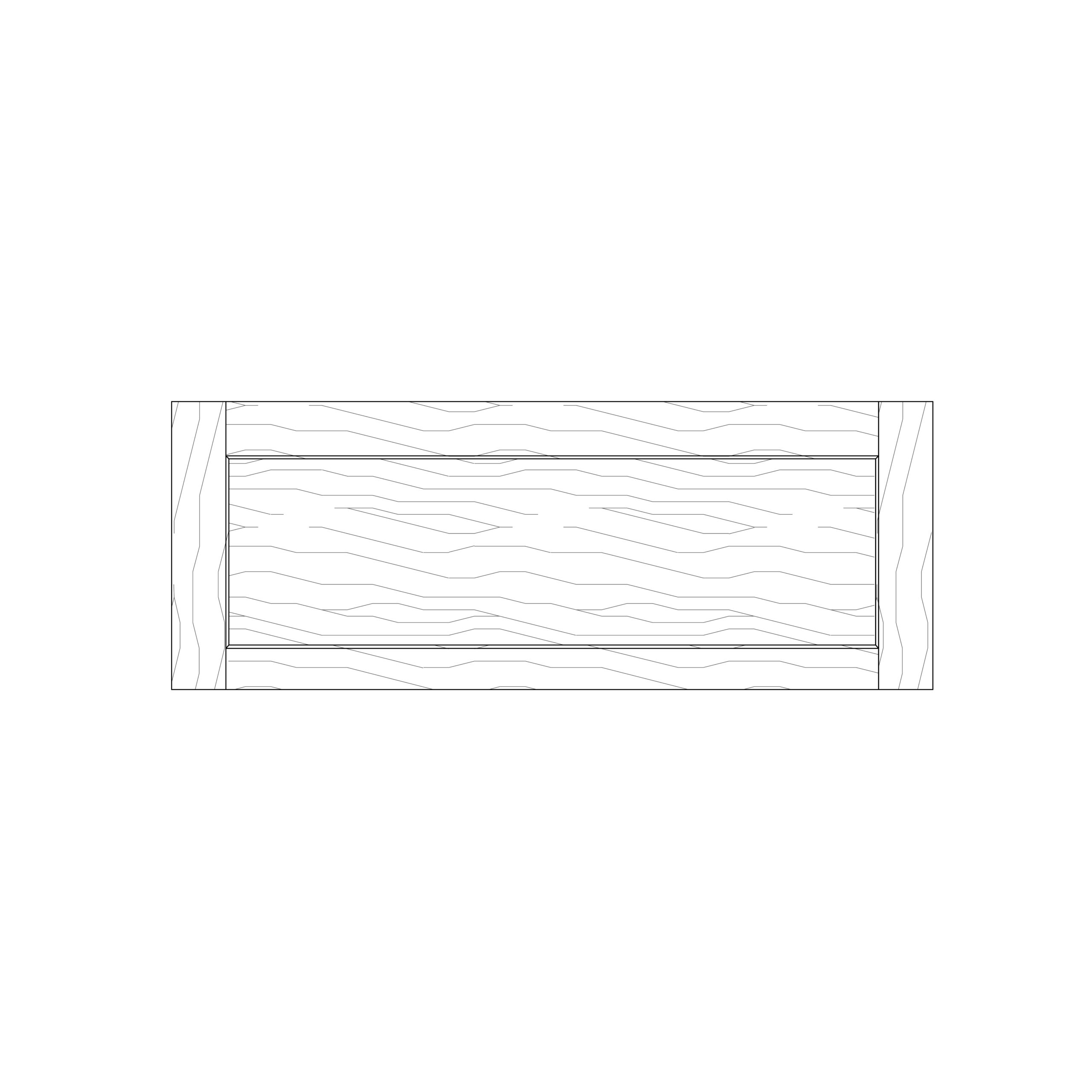 5-piece drawer front standard grain direction image (Horizontal on drawer front panel).